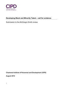 Developing Black and Minority Talent &ndash; call for evidence