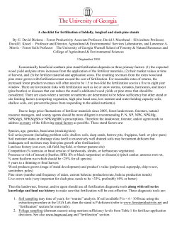 A checklist for fertilization of loblolly, longleaf and slash pine stands By