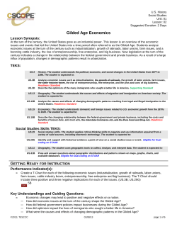 Gilded Age Economics