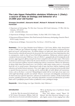 The Late Upper Paleolithic skeleton Villabruna 1 - Isita