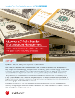 A Lawyer`s 7-Point Plan for Trust Account Management