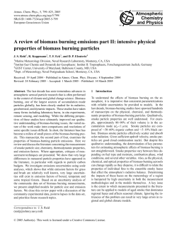 A review of biomass burning emissions part II: intensive physical