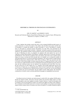 historical trends in crustacean systematics