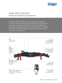 Dr&auml;ger PSS&reg; Safety Belt Personal Protection Equipment