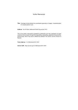 Hydrogen Bonds Dictate the Coordination Geometry of