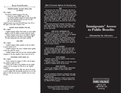 immigrants` access brochure.indd - Texas Council on Family Violence