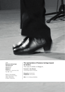 The appropriation of Flamenco heritage beyond its borders
