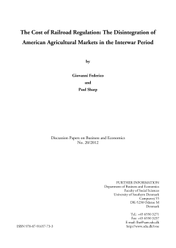 The Cost of Railroad Regulation: The Disintegration of