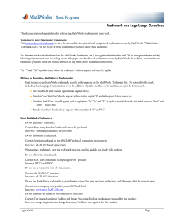 Trademark and Logo Usage Guidelines