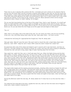 Learning the River Mark Twain There was no use in arguing with a