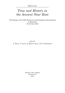 Time and History in the Ancient Near East