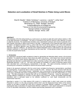 Detection and Localization of Small Notches in Plates Using Lamb