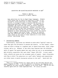 ADJECTIVES AND ADJECTIVALIZATION PROCESSES IN ~DO