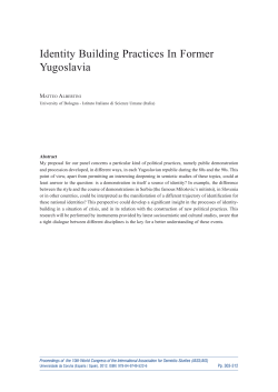 Identity building practices in former Yugoslavia