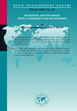 Migration, Aid and Trade: Policy coherence for