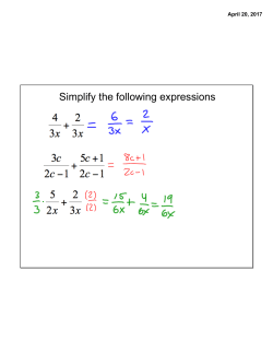 Simplify the following expressions