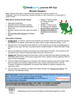 presents RIF Day! Monster Readers