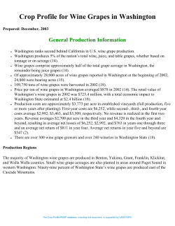 Crop Profile for Wine Grapes in Washington