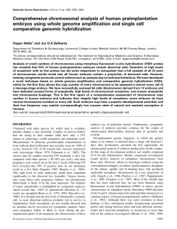 Comprehensive chromosomal analysis of human preimplantation