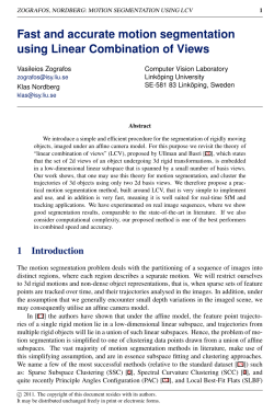 Fast and accurate motion segmentation using Linear Combination of