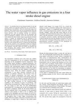 The water vapor influence in gas emissions in a four stroke diesel