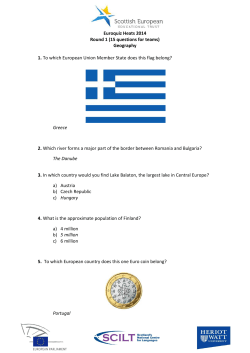 Euroquiz Heats 2014 Round 1 (15 questions for teams) Geography