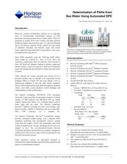 Determination of PAHs from Sea Water Using Automated SPE