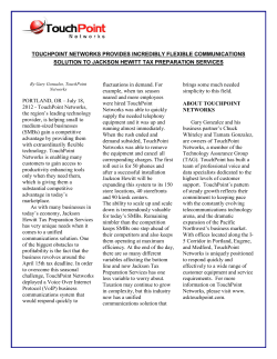 touchpoint networks provides incredibly flexible communications