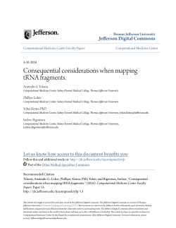 Consequential considerations when mapping tRNA fragments.