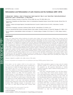 Deforestation and Reforestation of Latin America and the Caribbean