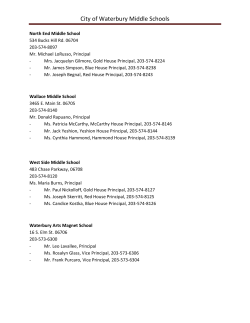 City of Waterbury Middle Schools