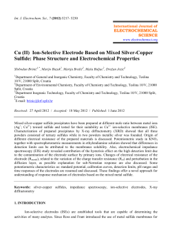 Cu (II) Ion-Selective Electrode Based on Mixed Silver