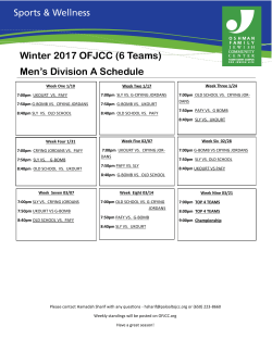 Division A Schedule