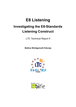 2. The E8-Standards Listening Test - Alpen-Adria