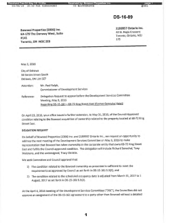 DS-16-89 Bowood Properties Request