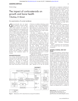 The impact of corticosteroids on growth and bone health