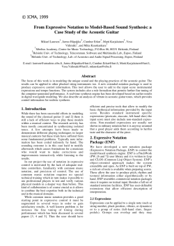 From Expressive Notation to Model-Based Sound Synthesis: a Case