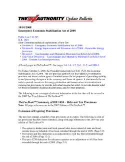 10/10/2008 Emergency Economic Stabilization Act of