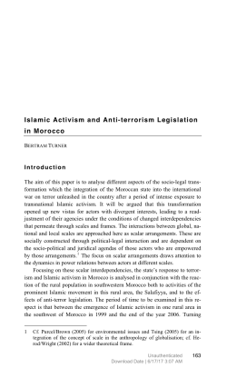 Islamic Activism and Anti-terrorism Legislation in Morocco