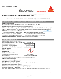 Scofield Formula Oneâ—¢ Lithium Densifier MP - SDS