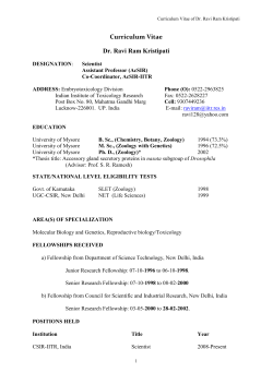 File - Indian Institute of Toxicology Research