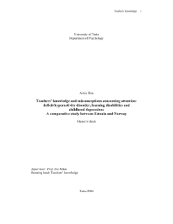 Teachers`knowledge and misconceptions concerning