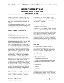 Inquiry Descriptions