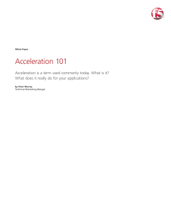 Acceleration 101