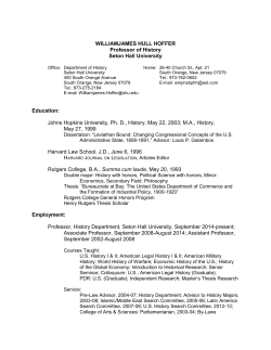 CV - Seton Hall University