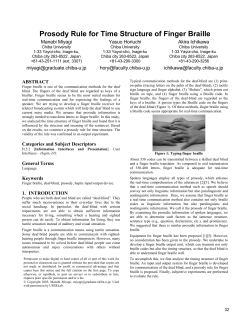 Prosody Rule for Time Structure of Finger Braille