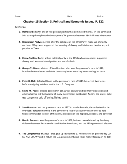 Chapter 15 Section 3, Political and Economic Issues, P. 322