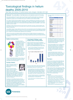 Toxicological findings in helium deaths 2005-2010