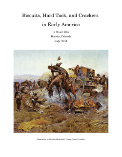 Biscuits, Hard Tack, and Crackers in Early America