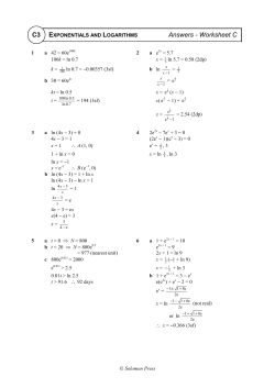 Answers - NLCS Maths Department